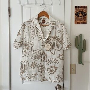 Men's Size S WILLS CHEESE – GREEN Common People Cotton NWT Boho Coastal Vacation